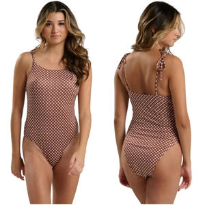 2/$25-Quintsoul NWOT 1-pc Michelen Innocence 70s print daisy print tie shoulder